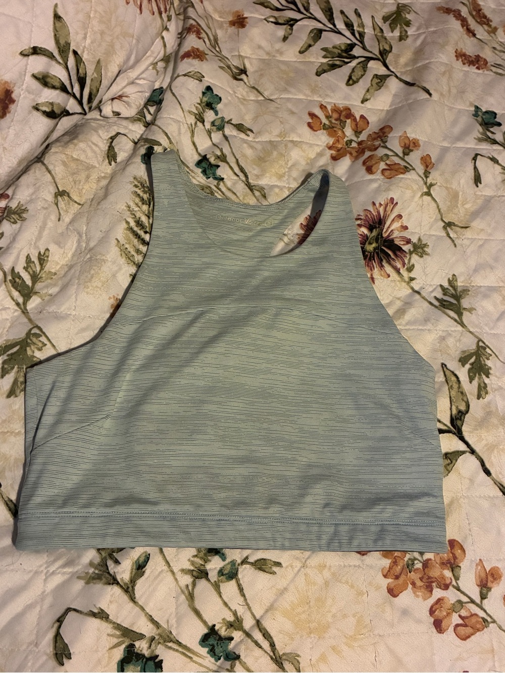 Crop Tank Top in Light Blue - Women's Active Top